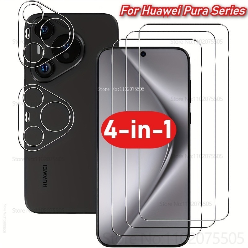 Huawei Pura 70 - [4-in-1]2 Adet Tam Kapsama Temperli Cam