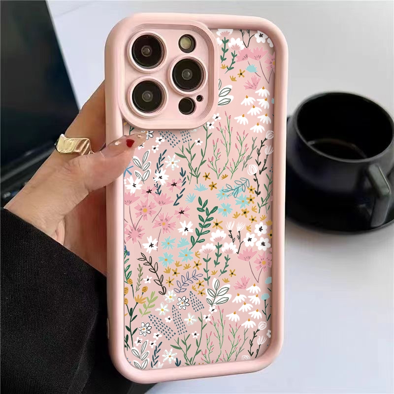 Xiaomi Redmi Note 14 - Pembe Yüksek Kaliteli Bambu Çiçek Desenli