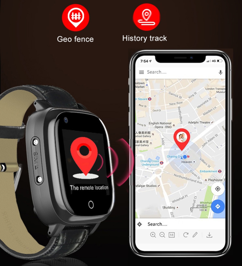 Fall Detection Watch - Yaşlılar İçin Yaşlı Akıllı Saat Yaşlılar