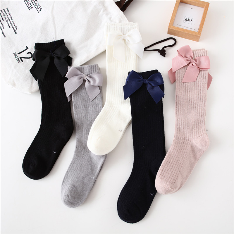 Baby Sock Oximeter - Çocuk kız çorap fiyonklu pamuk bebek