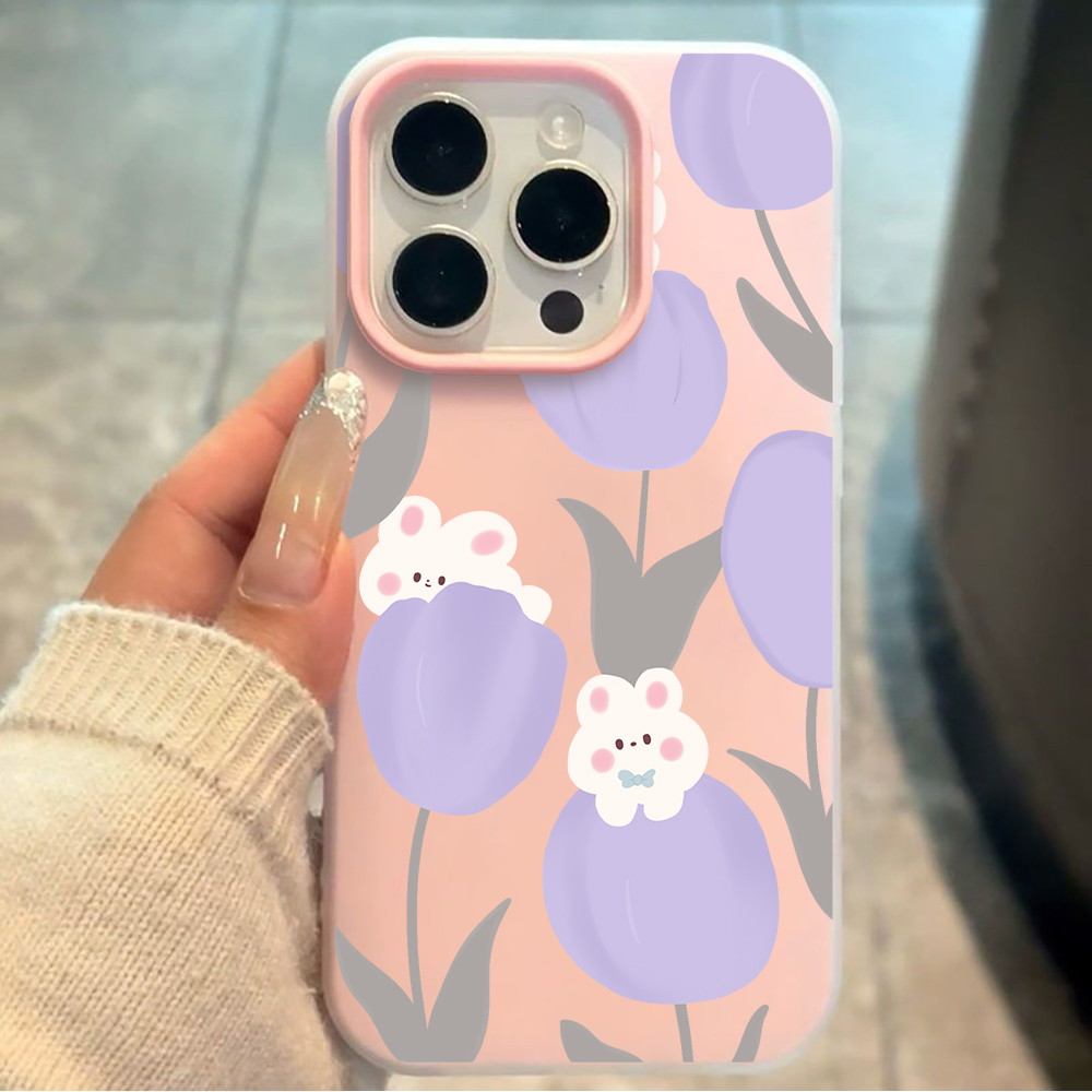 Xiaomi Redmi Note 14 - Yumuşak Lavanta Laleleri Desenli Xiaomi Redmi